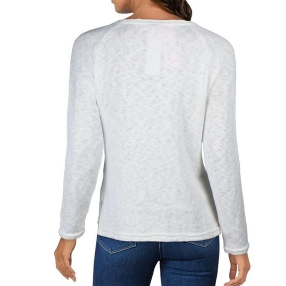 NWT Lilly Pulitzer White Knit Top with Pink Tag - Picture 2 of 6